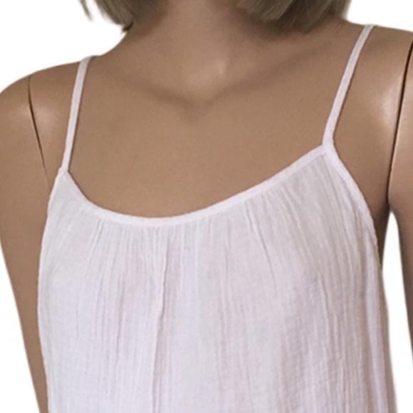 CASLON 100% Cotton Peplum Top Blouse Tank Oversized Ruffled Waffle Gauze NWOT - Picture 6 of 11